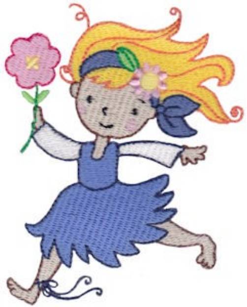 Picture of Flower Girl Machine Embroidery Design