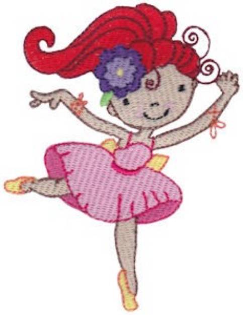 Picture of Redhead Ballet Cutie Machine Embroidery Design