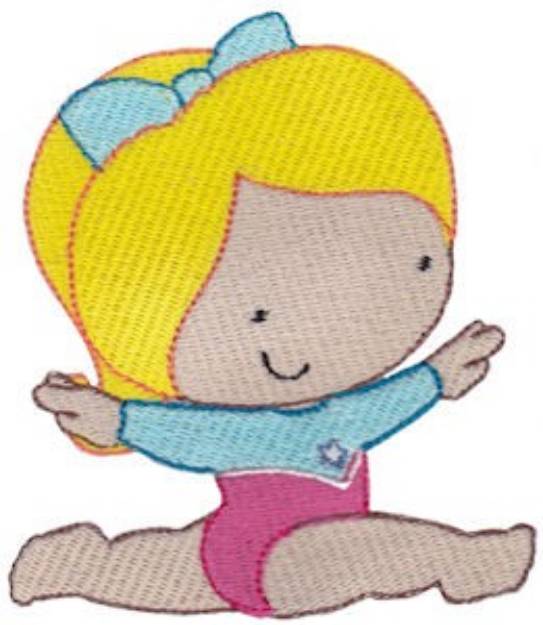 Picture of Gymnastics Girl Machine Embroidery Design