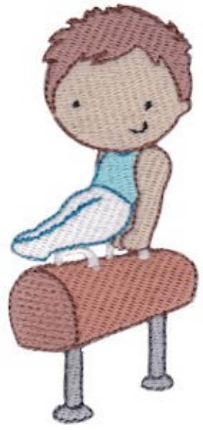 Picture of Gymnastics Boy & Pommel Horse Machine Embroidery Design