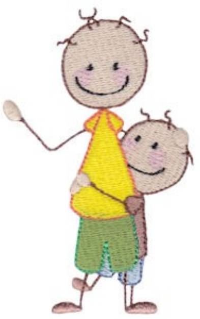 Picture of Stick Figure Family Machine Embroidery Design