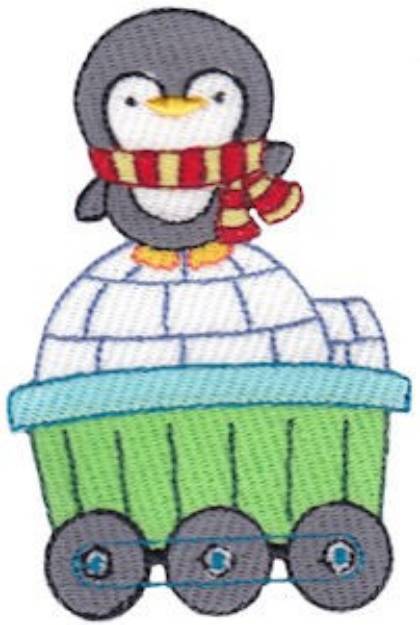 Picture of Animal Train & Penguin Machine Embroidery Design