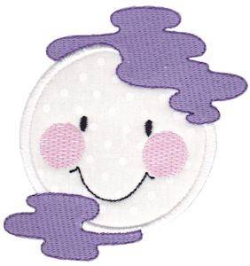 Picture of Smiley Face Halloween Applique Machine Embroidery Design