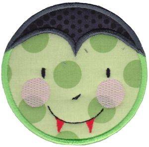 Picture of Smiley Face Halloween Applique Machine Embroidery Design