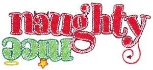 Picture of Naughty Nice Machine Embroidery Design