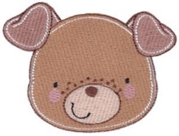 Picture of Adorable Puppy Face Machine Embroidery Design