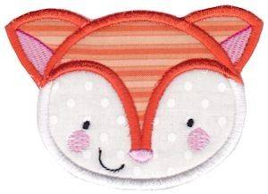 Picture of Adorable Fox Face Applique Machine Embroidery Design