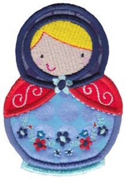 Picture of Matryoshka Doll Applique Machine Embroidery Design