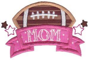 Picture of Football Mom Machine Embroidery Design