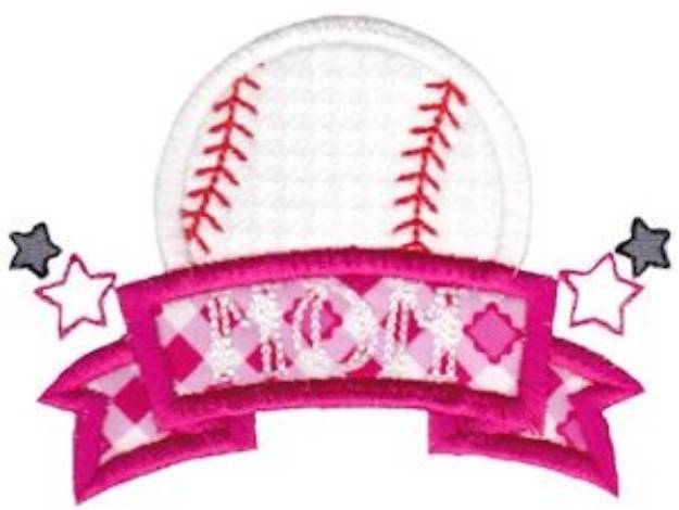 Picture of Baseball Mom Machine Embroidery Design