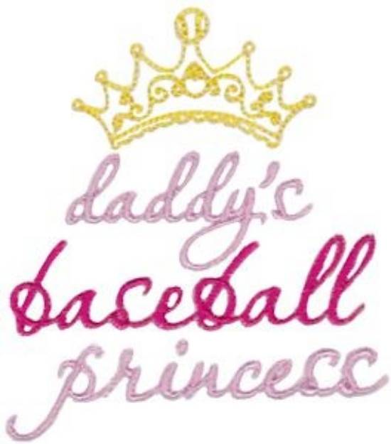 Picture of Baseball Princess Machine Embroidery Design