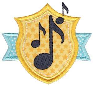 Picture of Badge It Music Applique Machine Embroidery Design