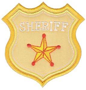 Picture of Badge It Sheriff Applique Machine Embroidery Design