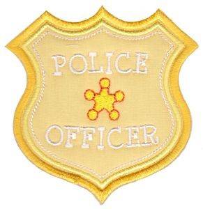 Picture of Badge It Police Applique Machine Embroidery Design