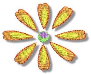 Picture of Flower Doodad Doodles Machine Embroidery Design