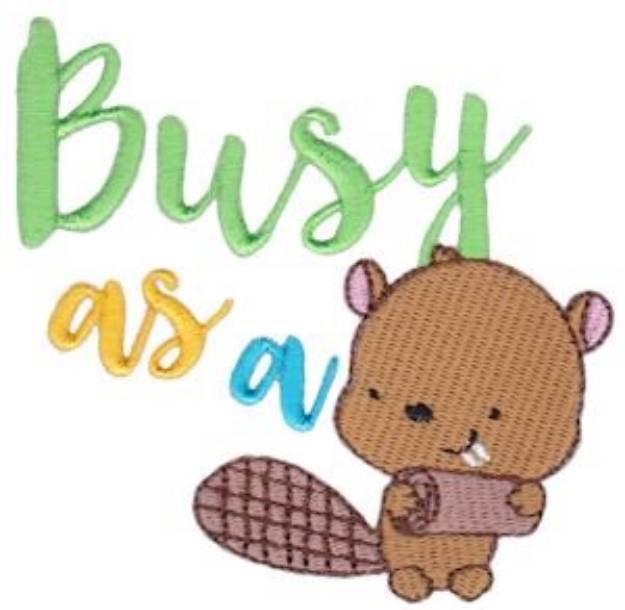 Picture of Busy Beaver Machine Embroidery Design