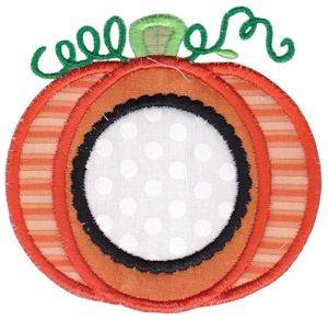 Picture of Pumpkin Applique Machine Embroidery Design