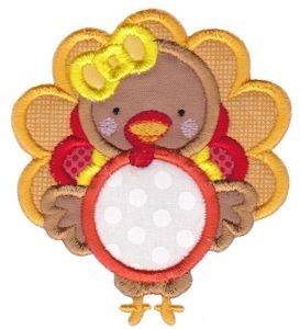 Picture of Turkey Monogram Machine Embroidery Design