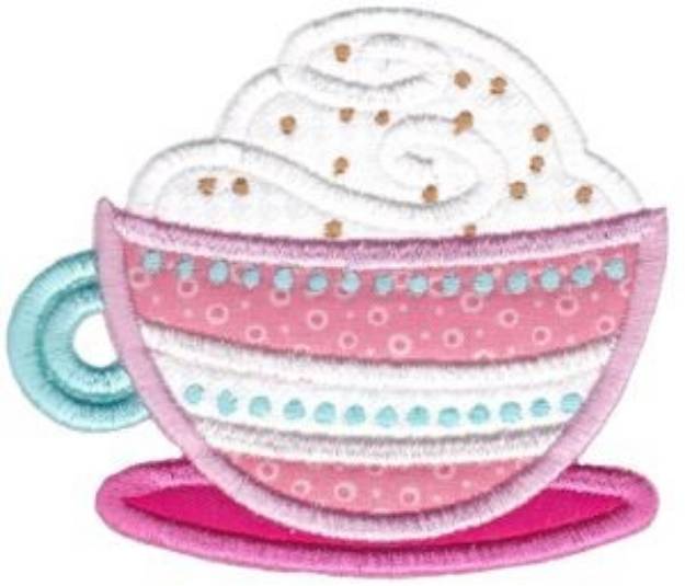 Picture of Coffee Break Applique Machine Embroidery Design