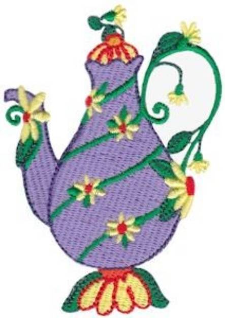 Picture of Teapot Whimsy Machine Embroidery Design