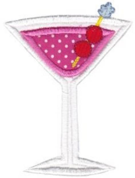 Picture of Cosmopolitan Cocktail Applique Machine Embroidery Design