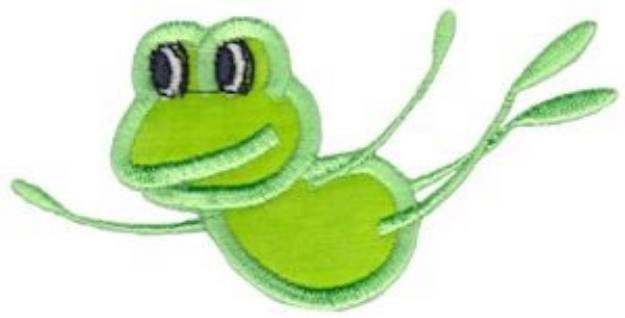 Picture of Applique Frog Machine Embroidery Design