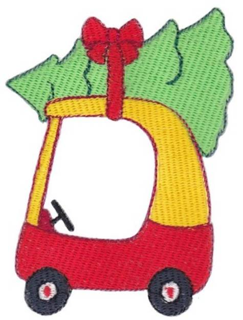 Picture of Tree On Car Machine Embroidery Design