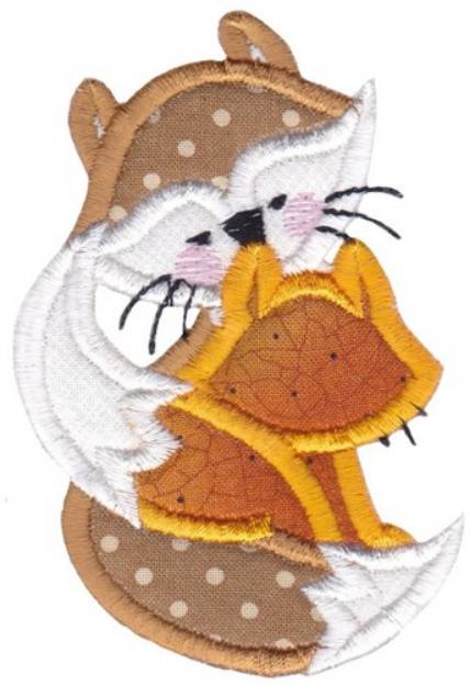 Picture of Applique Foxes Machine Embroidery Design