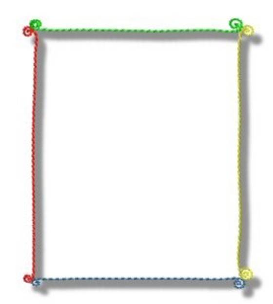 Picture of Frame Rectangle Machine Embroidery Design