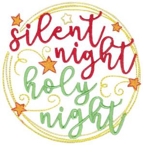 Picture of Silent Night Machine Embroidery Design