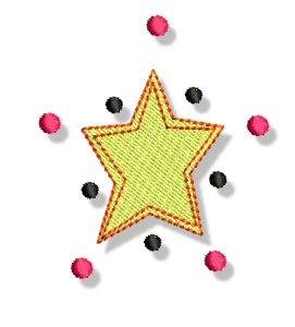 Picture of Bubbaboo Star Machine Embroidery Design