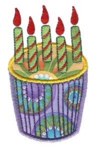 Picture of Cupcake Applique Too Machine Embroidery Design