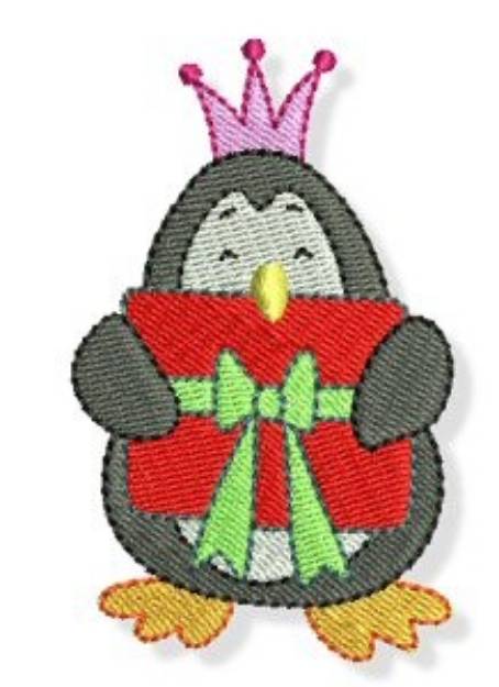 Picture of Christmas Penguin Machine Embroidery Design