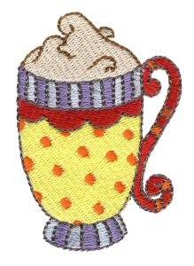 Picture of Coffee Cup Machine Embroidery Design