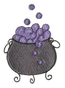 Picture of Halloween Cauldron Machine Embroidery Design