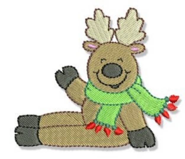 Picture of Christmas Reindeer Machine Embroidery Design