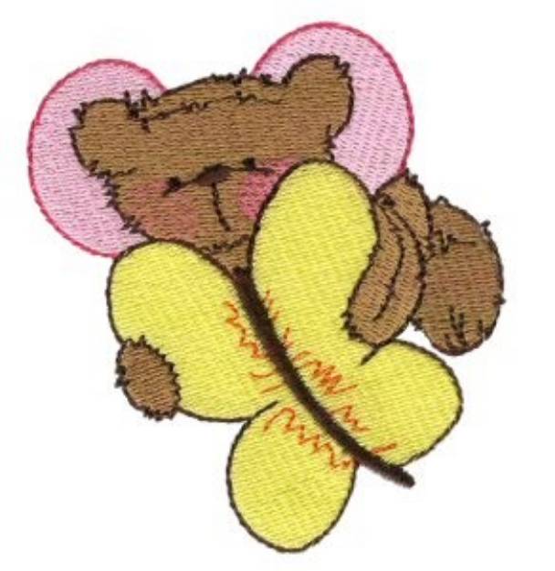 Picture of Butterfly Bear Machine Embroidery Design