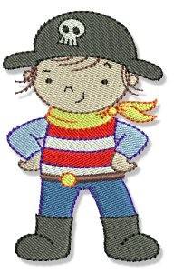 Picture of Pirate Kid Machine Embroidery Design