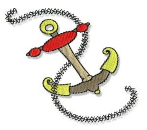 Picture of Boat Anchor Machine Embroidery Design