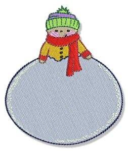 Picture of BubbaBoo In Winter Snowball Machine Embroidery Design