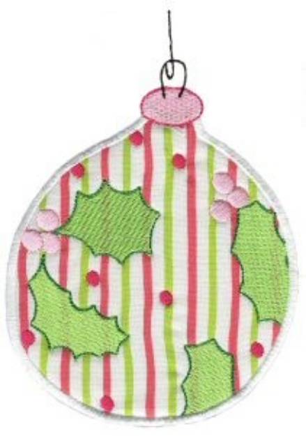 Picture of Christmas Ornament Applique Machine Embroidery Design