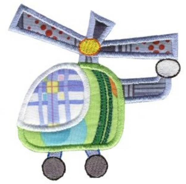 Picture of Helicopter On The Move Applique Machine Embroidery Design