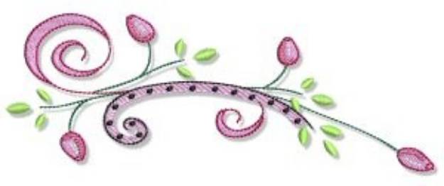 Picture of Swirly Spring Machine Embroidery Design