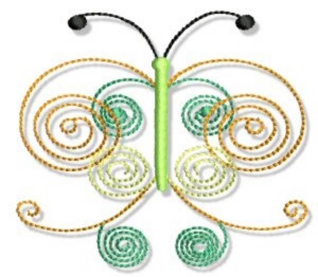 Picture of Swirly Butterfly Machine Embroidery Design