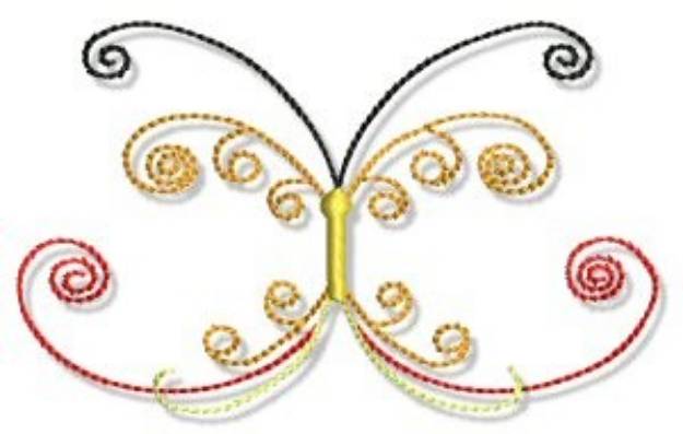 Picture of Swirly Butterfly Machine Embroidery Design