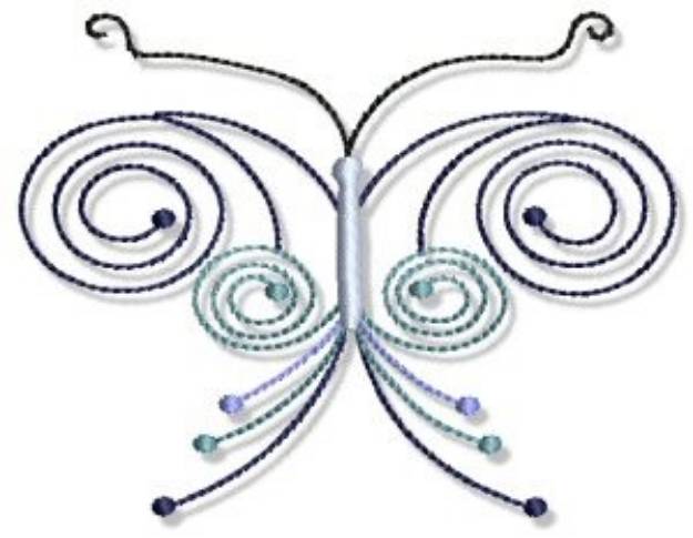 Picture of Swirly Butterfly Machine Embroidery Design