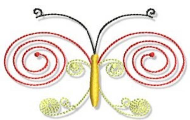 Picture of Swirly Butterfly Machine Embroidery Design