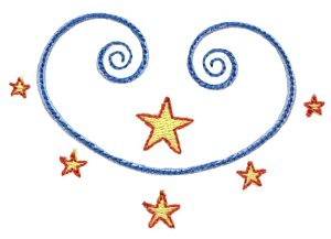 Picture of Swirly Stars Machine Embroidery Design