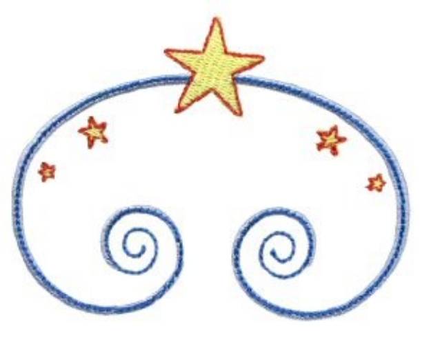 Picture of SwirlyvStars Machine Embroidery Design