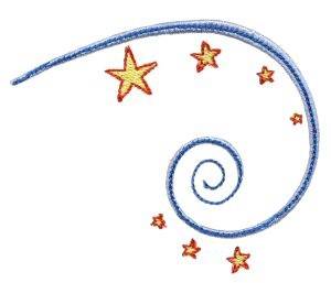 Picture of Swirly Stars Machine Embroidery Design